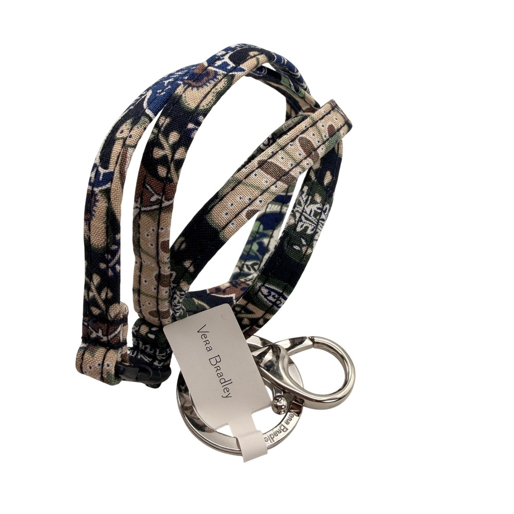 Vera Bradley Breakaway Lanyard Java Navy Camo ID Badge Teacher Office Nurse